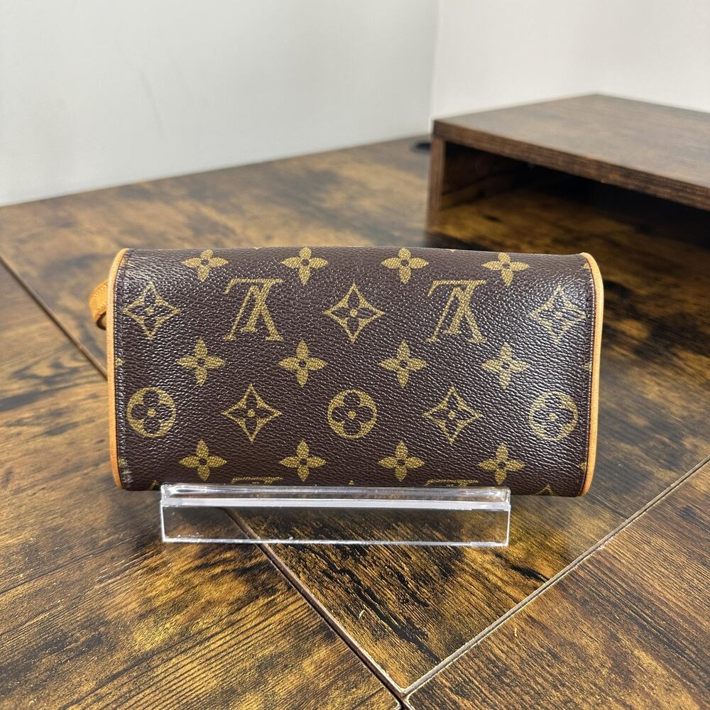 Louis Vuitton Vintage Twin Pochette Crossbody Bag Small Brown Monogram Canvas - Picture 2 of 16